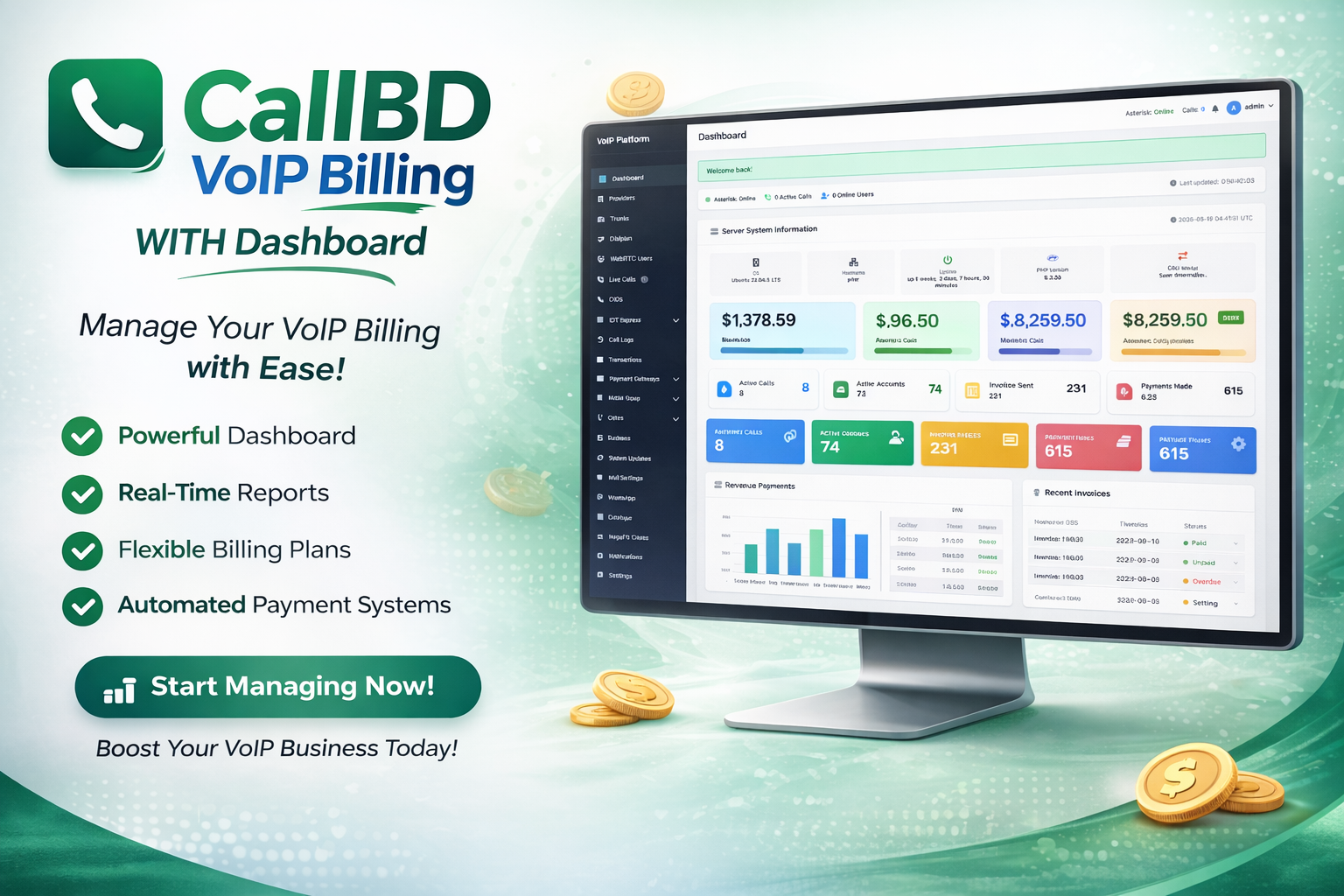CallBD VOIP Billing Screenshot
